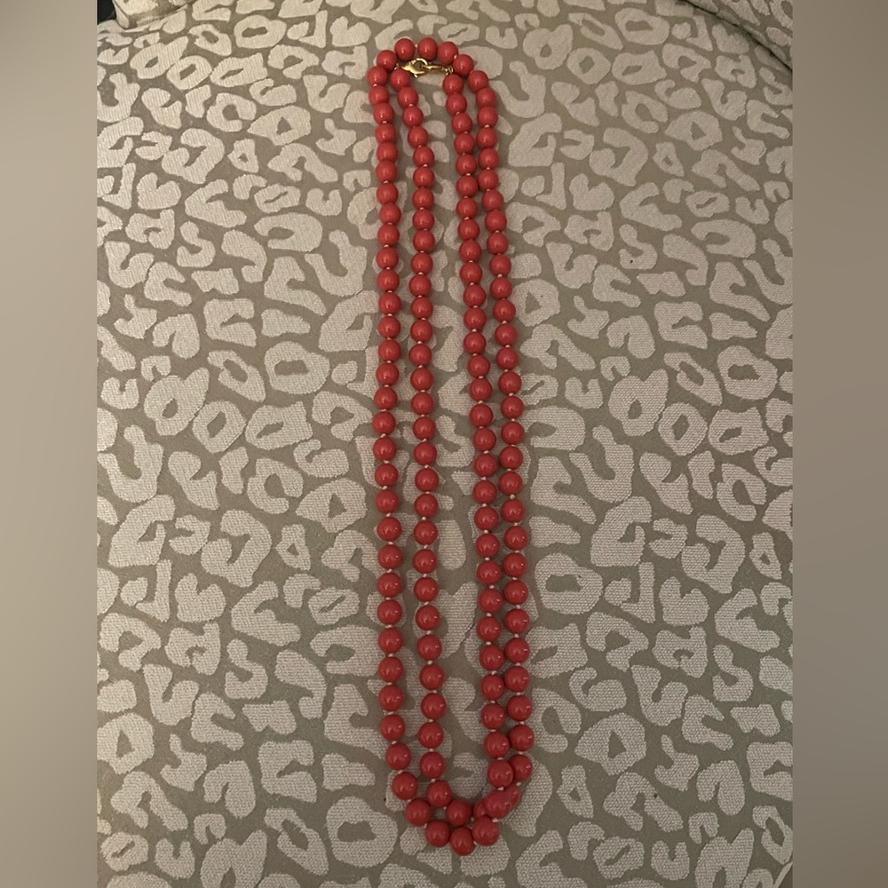 Stella & Dot Boca Coral Bead Necklace